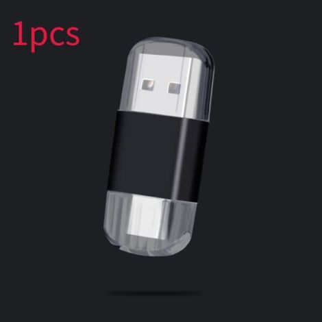 Lecteur De Carte Tf - Adaptateur Usb 2.0 Type C En Alliage - Compatible Windows Mac Linux - 1 Piece