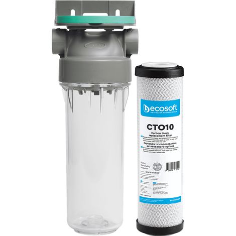 Filtre à eau simple 9' 3/4 2P + cartouche anti-odeur filtration sous évier - connexion 1'