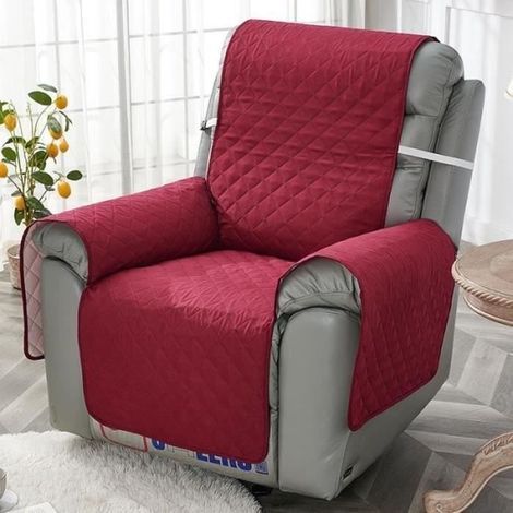 Housse de Fauteuil Relax - Wine - Antidérapante - Matelassée - 1 Place - Polyester (1/4)