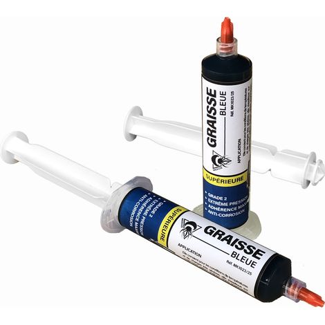 Méduze - 2 graisses bleues en seringue 25g - Grade NLGI 2 - Extrême pression - Multifonctions - Anticorrosion (1/5)