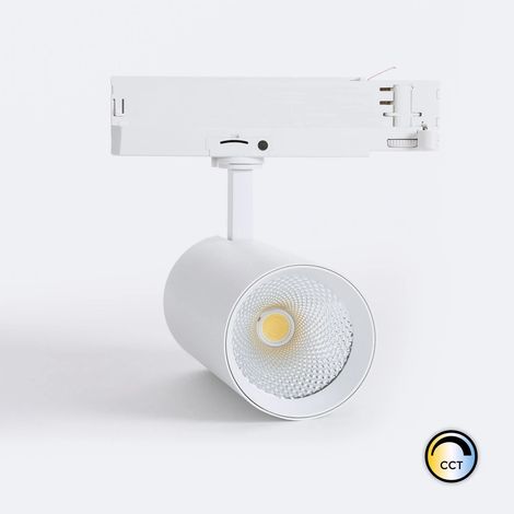 Foco Carril LED Trifásico 40W Carlo CCT Seleccionable Blanco (4000K - 5000K - 6000K) Seleccionable (1/5)