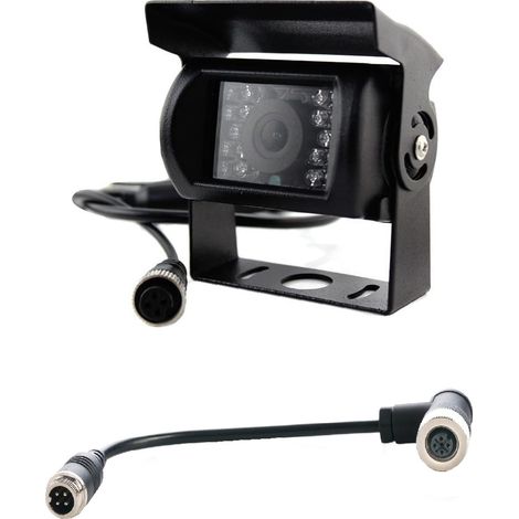 Rückfahrkamera + Kamerareduzieradapter für Ferguson Datatronic 4 Agco C1000 Challenger C-Serie