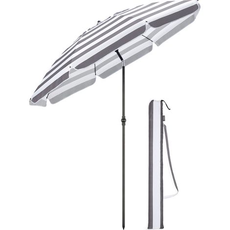 Striped Beach Parasol - Grey - Striped (1/5)