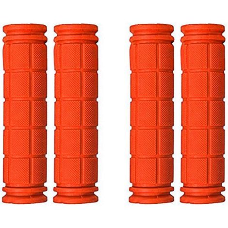 Fahrradgriffe rutschfest weich Gummi für MTB BMX Laufrad Scooter 2 Paar Orange (1/3)