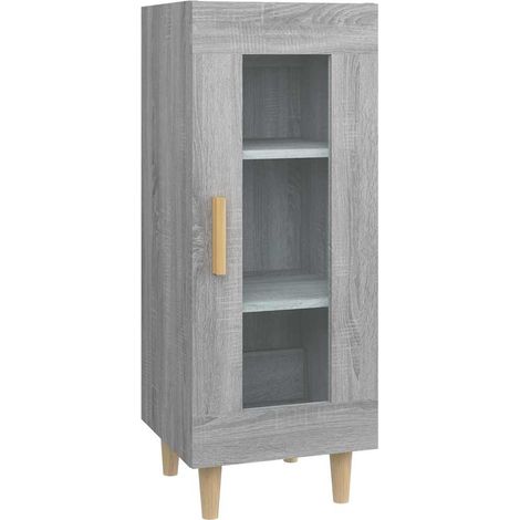Buffet Commode Armoire Luxueux, pour Salon Chambre Entrée Cuisine, Sonoma gris 34,5x34x90 cm Bois d'ingénierie OIB6316E (1/4)