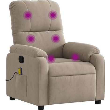 Maison Exclusive - Massagesessel Taupe Mikrofasergewebe