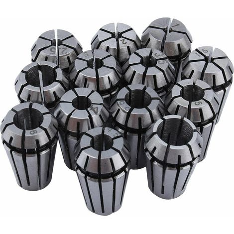 Pince A Ressort ER11 - Jeu De 13 Pièces Pour Fraiseuse CNC - Pour Perçage Filetage Gravure Meulage - Compatible Machines-Outils (1/5)