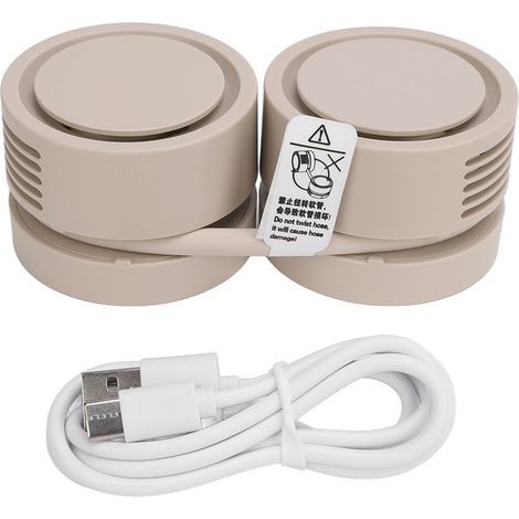 Portable Neck Fan – 3 Speeds, 360° Rotation, Essential Oil Diffuser, Quiet, Apricot Color (1/5)