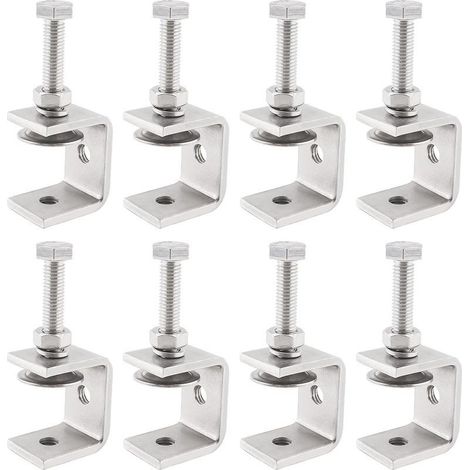8 Pièces Serre Joints C 30mm, Pince C Acier Inoxydable 304 Réglable Plage de Serrage 0-25mm pour Soudage Charpentier Montage Domestique, l'Ébénisterie (1/5)