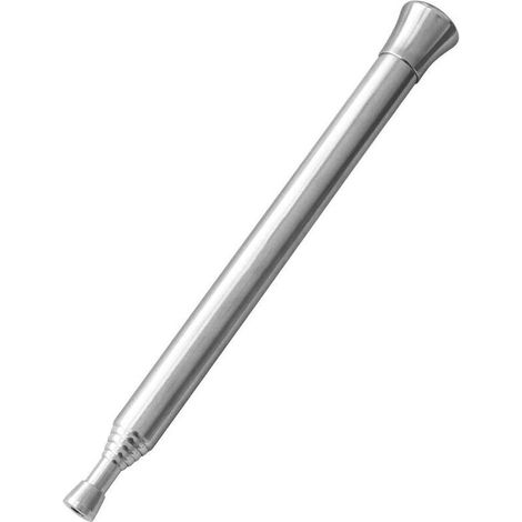 Kaminbalg, Outdoor-Gebläse, Feuerrohr, faltbar, 6 Abschnitte, Edelstahl-Feuergebläserohr, silberfarbenes Teleskopgetriebe, Lagerfeuer-Werkzeug für Camping, Reisekamin