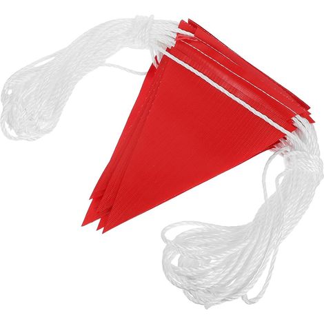 Drapeau D'Isolement D'Avertissement Drapeau Triangulaire Extérieur Panneau De Signalisation De Barrière D'Avertissement Banderole De Sécurité Routière (1/5)