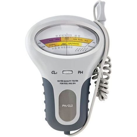 Testeur de pH et de chlore, un testeur de qualité d'eau deux-en-un, adapté aux piscines, spas, aquariums et autres sources d'eau, et pouvant également être utilisé pour tester le pH et la teneur en ch (1/5)