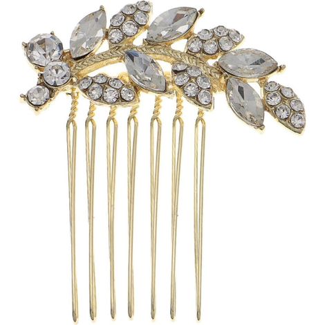 Gold Alloy Side Comb, Jewelry Hair Accessory, for Women (1/5)