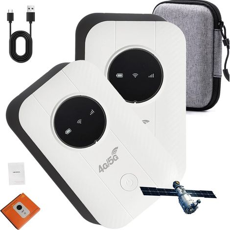 Routeur Mobile - Hotspot Portable - Wi Fi 4 Avec Carte Sim - Pour Voyage Maison Et Extérieur - 2 Unites