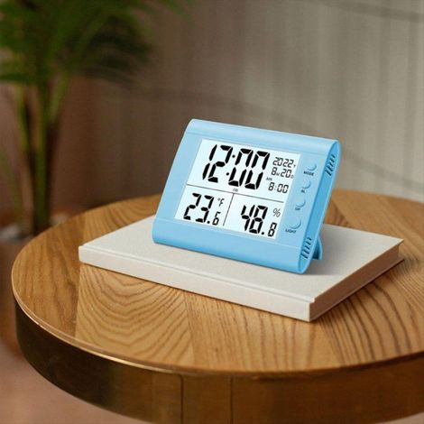 1 horloge numérique,Plastique,Bleu (1/5)