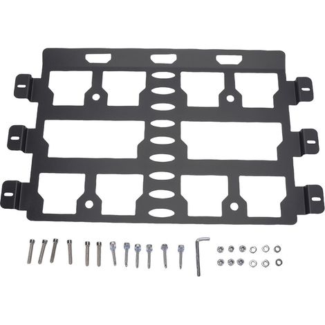 Ortviai Plaque de fixation complète pour caisse à outils Packout – Acier carbone, charge 45 kg, compatible mur/sol/camion (1/5)
