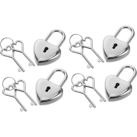 romantique en m tal en forme de c ur mini cadenas pour (1/5)