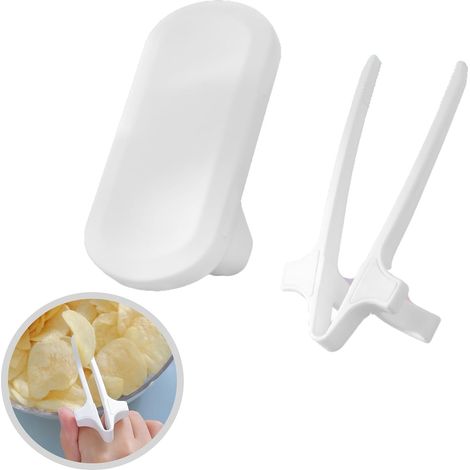 Shine Home Baguettes de doigt pour gamer, réutilisables, pince à collation, support en U, outil de collation, accessoires de fête, accessoires de jeu créatifs, cadeaux pour joueurs (blanc) Blanc (1/5)