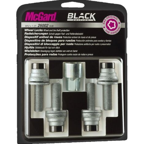 4 VIS ANTIVOL SUB MCGARD M12X1.25/ PLAT/ LONG. 34.5MM/ Ø17MM