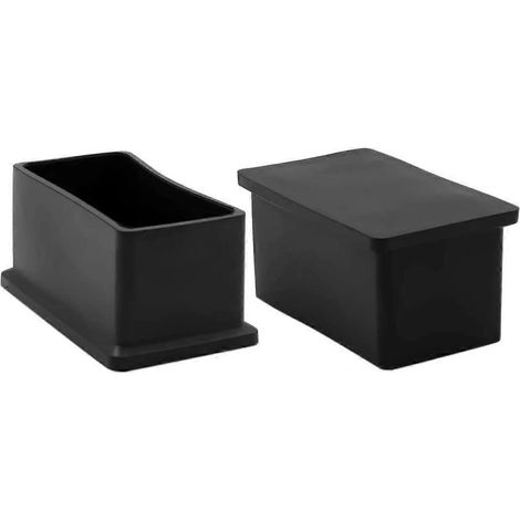Lot de 8 embouts rectangulaires en PVC non marquants pour pieds de chaise, protège-pieds de chaise et protège-tables, 30 x 60 mm (1-3/16" x 2-3/8") (1/4)