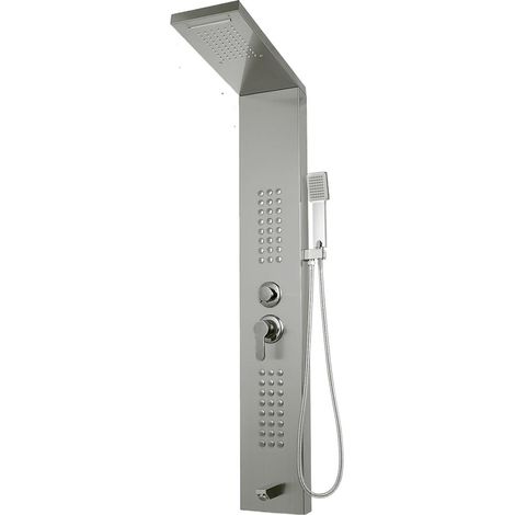Ensemble de douche mitigeur thermostatique intelli Système de panneau de douche à lumière LED ， robinet de douche à effet pluie cascade ， douche de baignoire à jets de massage SPA avec robinets de bai (1/5)