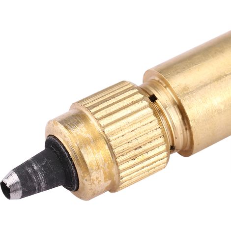 Taladro manual automático con 6 brocas (1,5–4 mm) y mango ergonómico de madera para trabajos de marroquinería. (1/5)