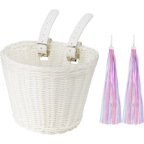 Panier vélo enfant tissé main, filles/garçons, accessoires vélo (1/5)