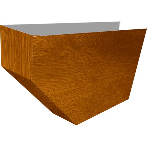 Tête de panne en aluminium chêne doré pour panne d'épaisseur 85mm - ALUHOME (1/3)
