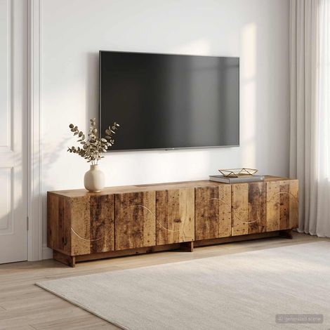 vidaXL TV Stand 180 x 34.5 x 40 cm Old Wood Engineered Wood (1/5)