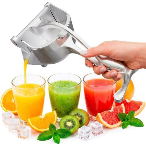 Handlicher Entsafter aus Aluminiumlegierung Mit rutschfestem ergonomischem Griff Einfache Handhabung und Reinigung 0 6 Liter Fassungsvermögen für 0,6