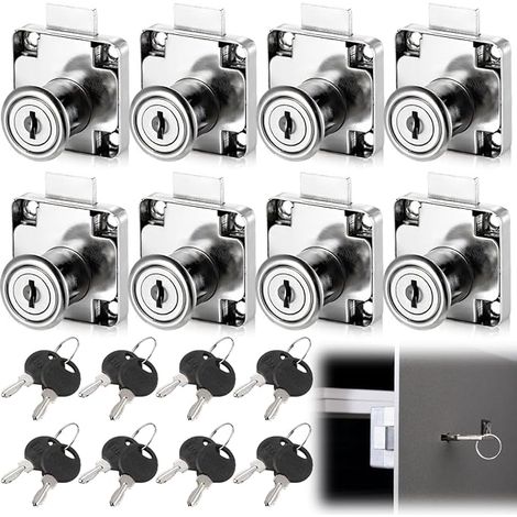 Furniture Lock Cylinder Screw Lock with Key Drawer Lock for Furniture Cabinet Mailbox Drawer (1/5)