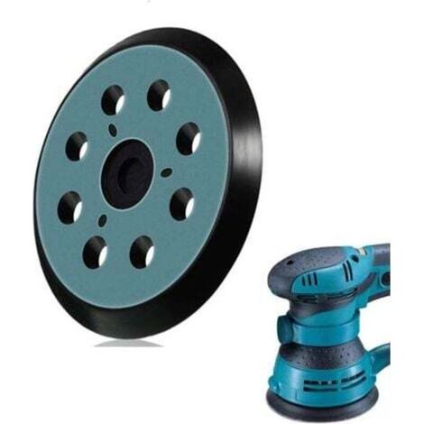 Plateau Ponceuse pour 125mm, Plateau de Ponçage 8 trous pour Makita BO5041 M9202B M9204B DBO180