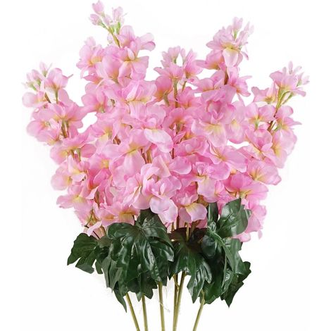 Pack of 6 x 75cm Delphinium Pink Artificial Stem (1/5)
