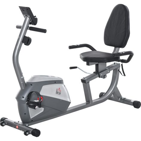 Halbliegendes Ergometer, magnetisches Liegeergometer, Multifunktions-LCD-Bildschirm, verstellbarer Sitz, 8 Widerstandsstufen