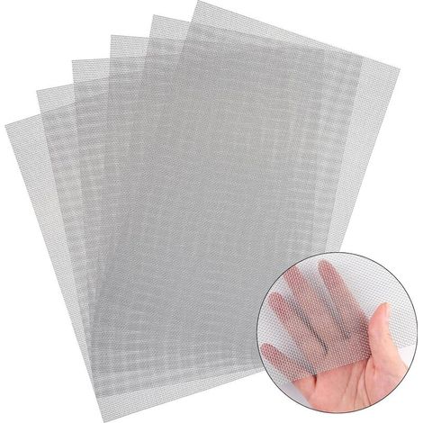 Lot de 6 grillages métalliques de 12 × 8,3 pouces, 20 mailles en acier inoxydable, grillage métallique robuste antirouille pour cage, évent, jardin, moustiquaire, filtre (1/3)