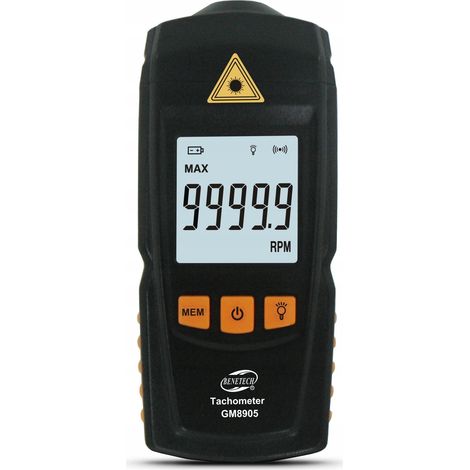 Tacómetro láser de 99999 RPM con pantalla LCD (1/5)