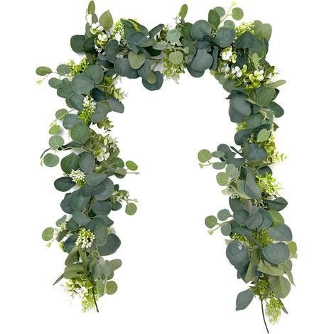Guirlande Verte Artificielle - Liane Réaliste pour Arches de Mariage Centre de Table Cheminée Mur Déco Intérieure - 2 m (1/5)