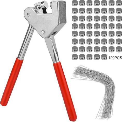 Dichtungsklammer-Set, 170 mm mit 120 Dichtungsdrähten und 120 Dichtungen, vernickelter Stahl, zum Abdichten von Logistikfahrzeugen, Taxis, Stromzählern usw. (1/5)