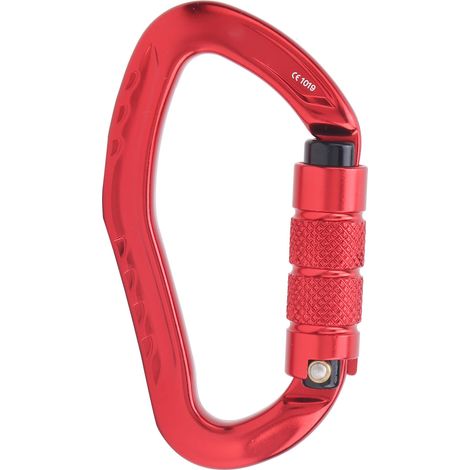 Outdoor-Kletterkarabiner aus Aluminiumlegierung mit automatischer Sicherheitsverriegelung, rot (1/5)