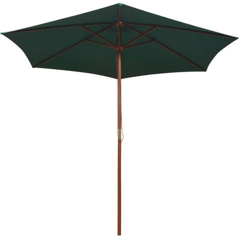 Maison Exclusive - Sonnenschirm 270x270 cm Holzmast Grün