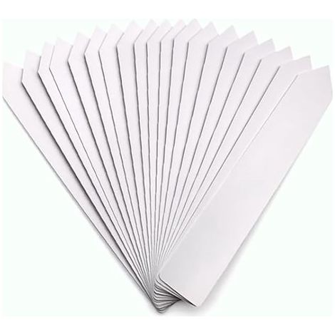 200 étiquettes et marqueurs blancs en plastique pour plantes, 10 x 1,8 cm, imperméables et réutilisables, pour herbes aromatiques, graines, fleurs et plantes en pot. (1/5)