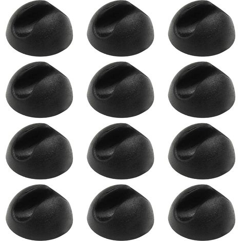 12 Haarschutzfüße, geeignet für runde Rohre mit einem Außendurchmesser von 10 mm, Gummikappen für Möbel, Stühle und Bodenschutz (1/5)