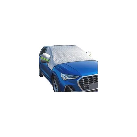 Protecteur de Pare-Brise de Voiture, Couverture de Pare-Brise de Voiture imperméable Universelle d'hiver, Protection Contre la Neige, Antigel, Protection Solaire, Cache-poussière, (Blanc)