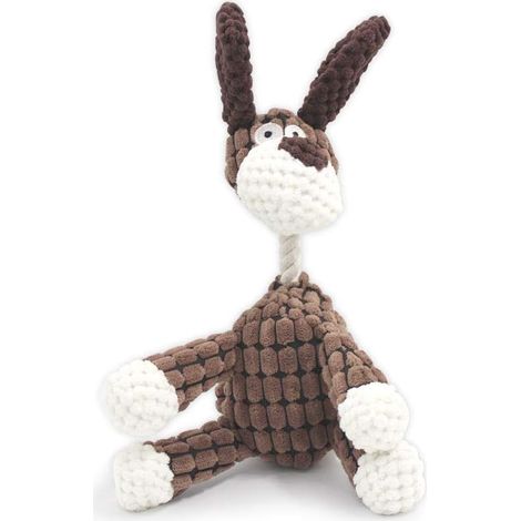 Jouets en peluche Squeaky pour chiens, marron-Fei Yu