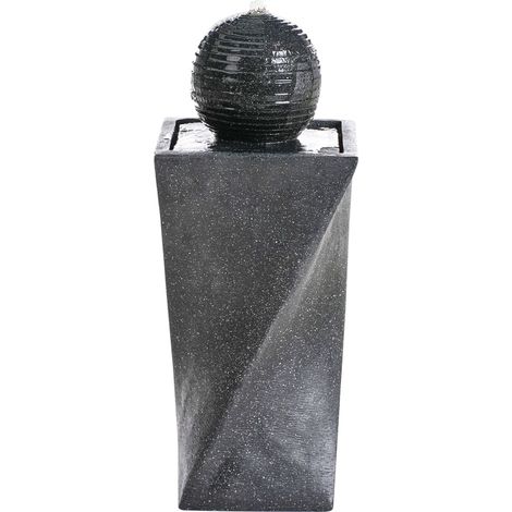 Garden Water Feature LED ACQUACHETA Graphite Grey