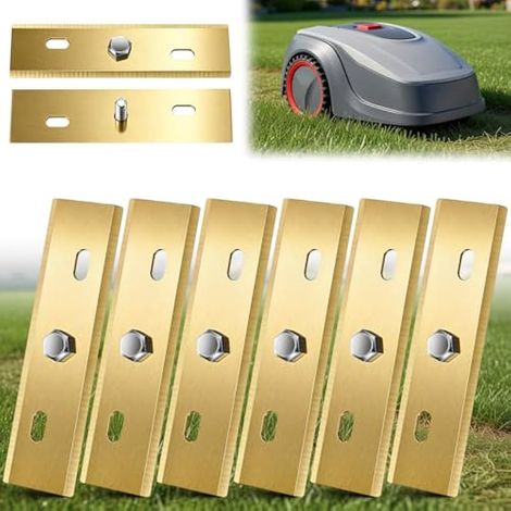 – 6 lames de rechange compatibles avec AL-KO Robolinho® (modèles Solo & E) 300, 450, 500, 700, 800, 1150, 1200, 2000 Gudenaa 1000W (8x) Lames de rechange en acier inoxydable 6 vis incluses