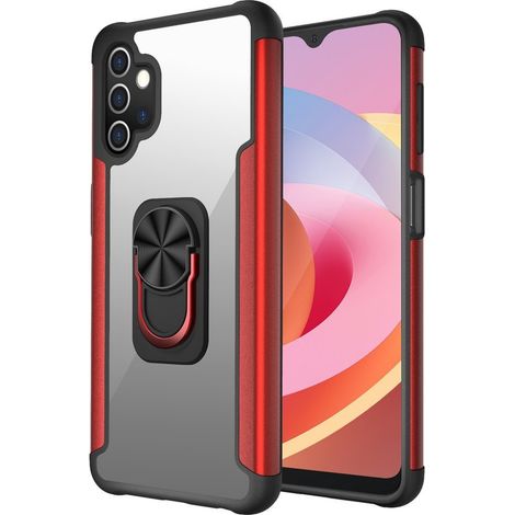 Hybrid-Ringhülle mit Ständer für Samsung Galaxy A32 5G, Rot