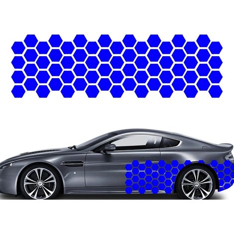 Autocollants nid d'abeille pour voitures, autocollants latéraux de carrosserie, autocollant automobile, autocollant nid d'abeille, 70,86 x 21,65 pouces, autocollant imperméable pour voitures, camions, (1/5)