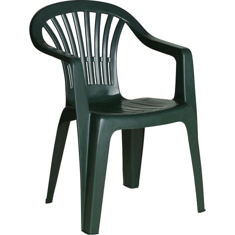 Silla de resina con brazos Lyra verde Progarden