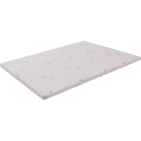 Topper Memory Foam Materasso alla Francese 140x195 h5 Sfoderabile Aloe